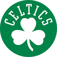 Boston Celtics logo featuring a white shamrock on green background