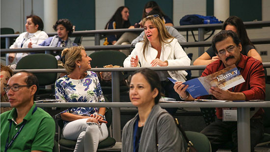 Suffolk parents at an orientation session