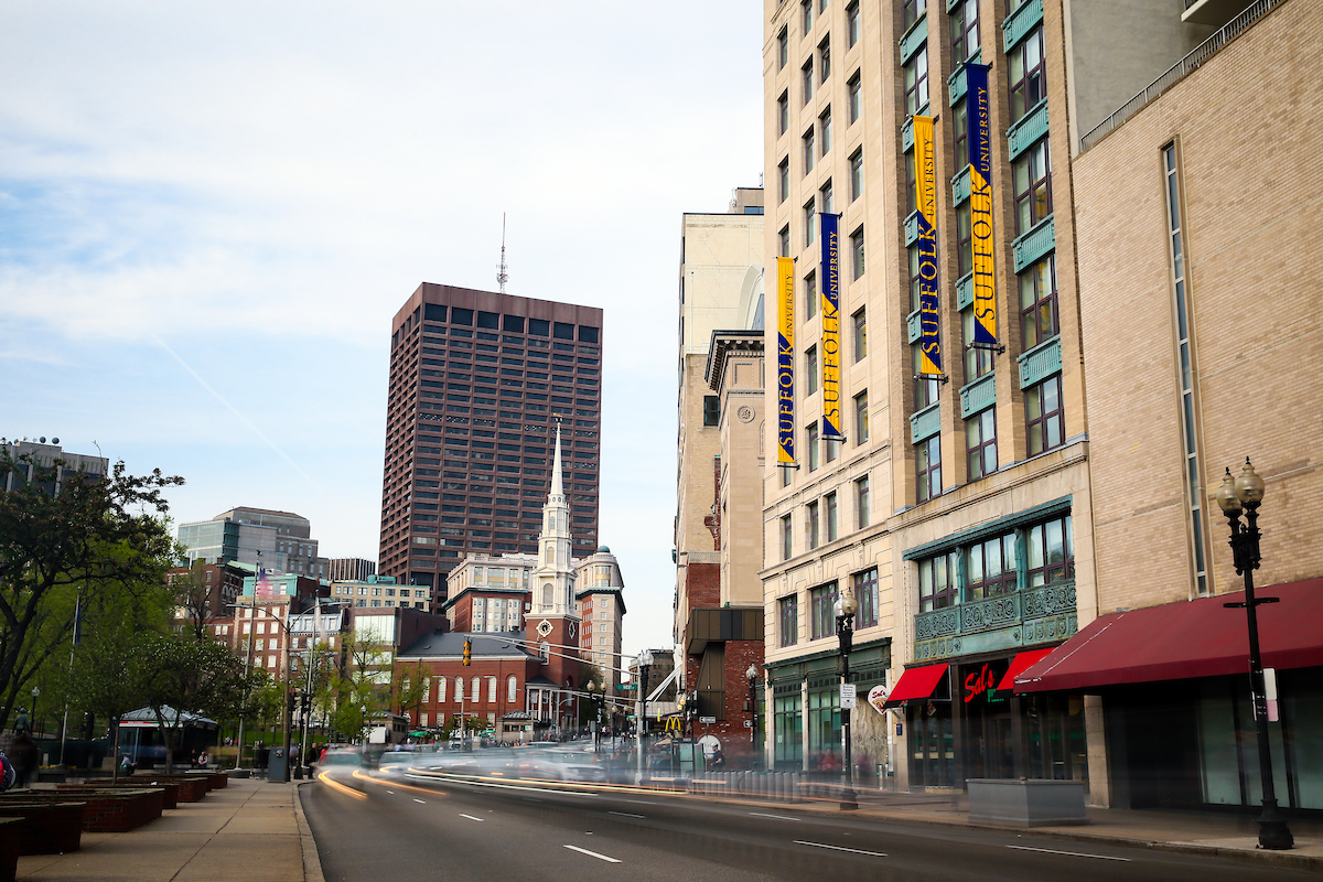 Suffolk photographer climbs up into the steeple of the Park Street Church in Boston