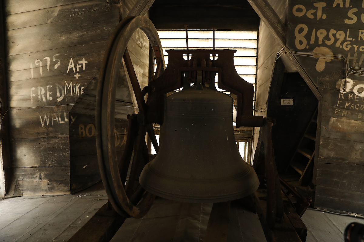 Suffolk photographer climbs up into the steeple of the Park Street Church in Boston