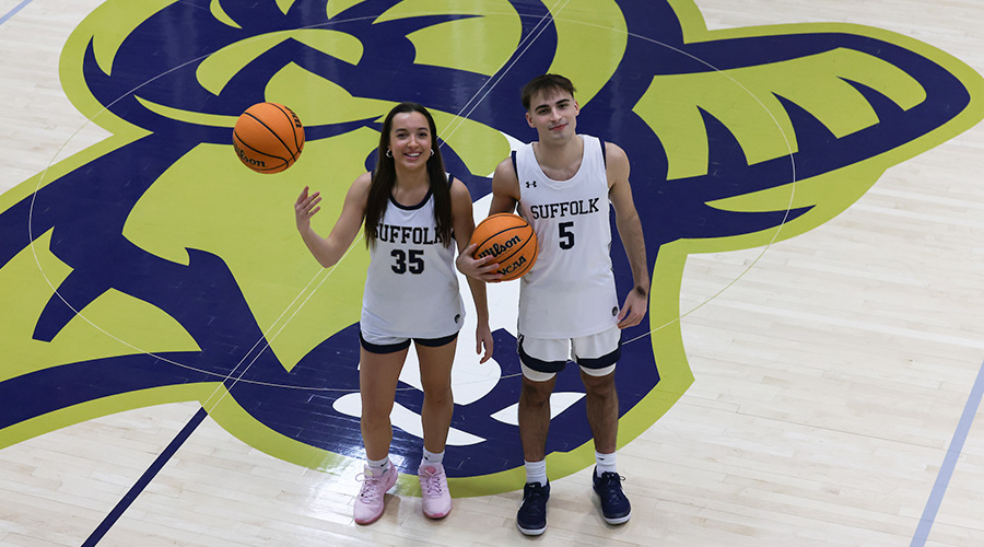 Olivia and Nick Verdile at center court