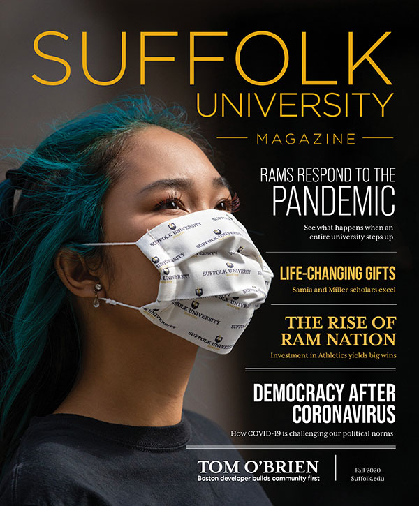 Suffolk University Magazine cover