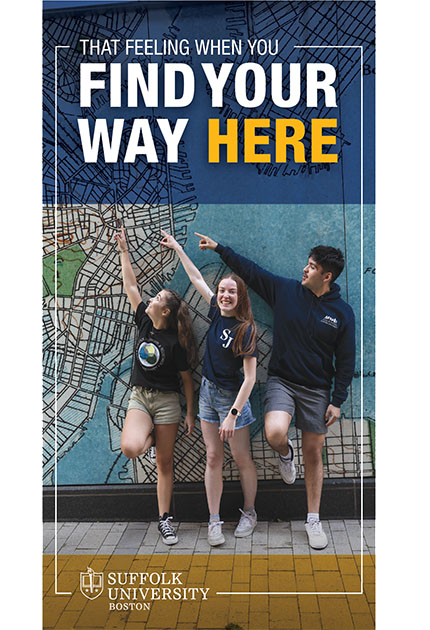 Suffolk University Wayfinder brochure cover